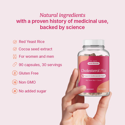 Santo Remedio Cholesterol Plus – Red Yeast Rice & Cocoa Supplement