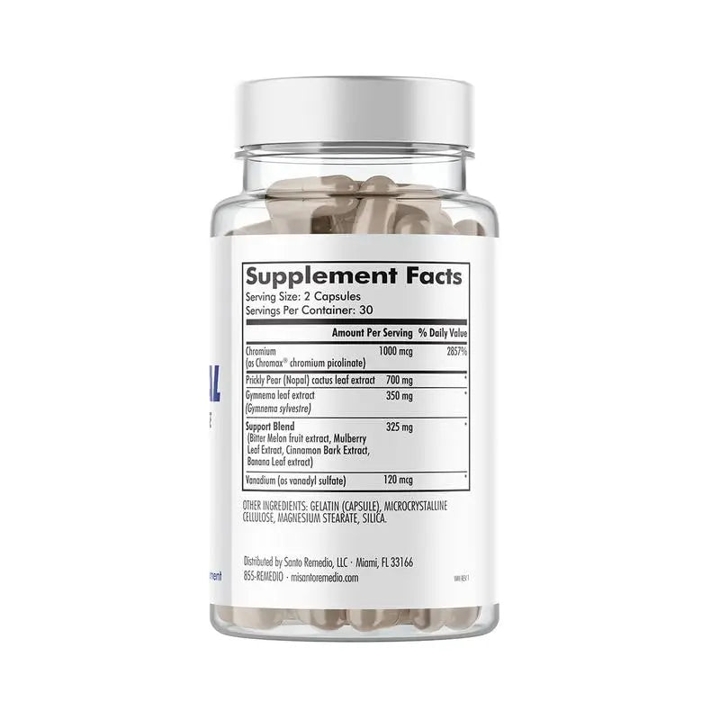 Santo Remedio Super Nopal Exclusive Nopal Gurmar Formula 60 Capsules BritishVita | Premium UK Vitamins & Wellness Supplements