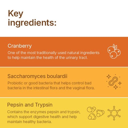 Santo Remedio Urinary Tract — Vegan Dietary Supplement for Women, Cranberries, Probiotics & Enzymes | 30 Servings