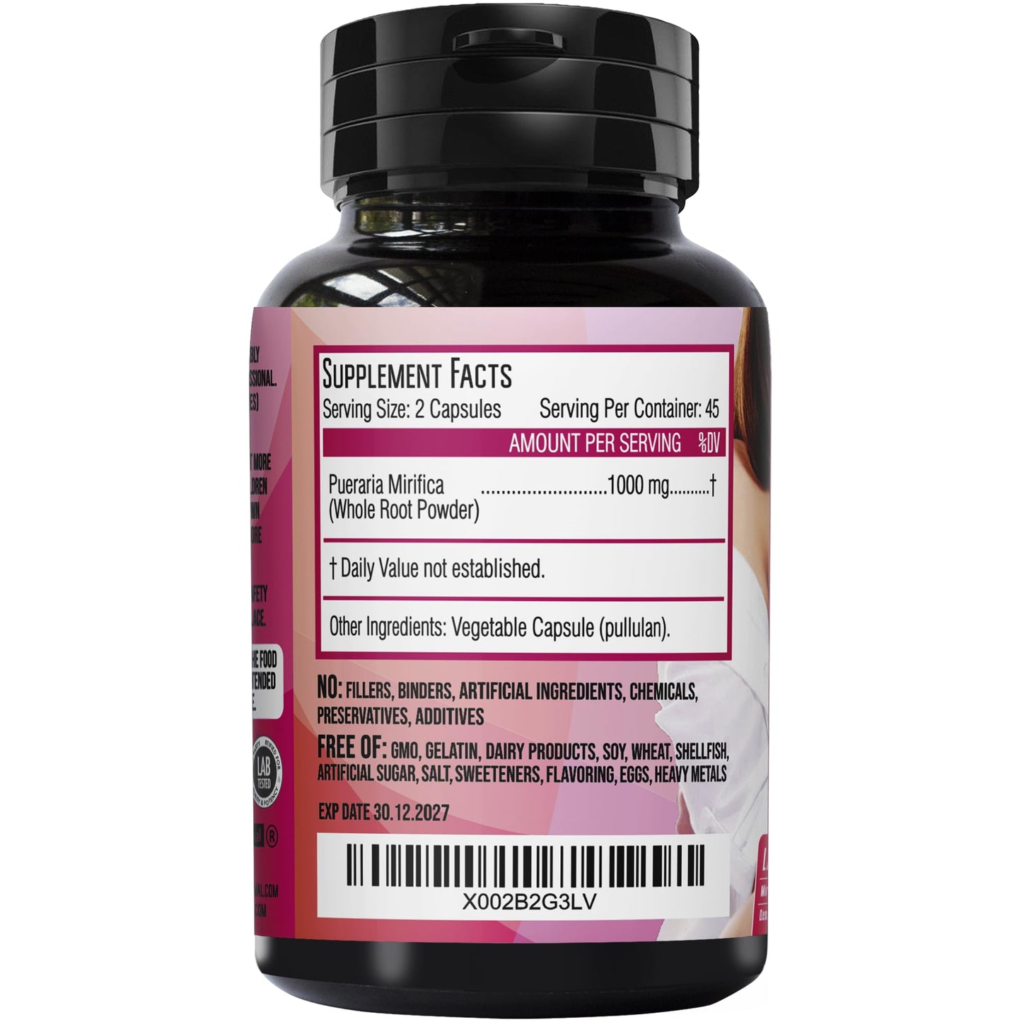 Sapir's Nutrition Pueraria Mirifica Capsules 2000mg Daily – Breast Enhancement & Estrogen Support