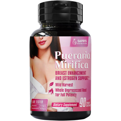 Sapir's Nutrition Pueraria Mirifica Capsules 2000mg Daily – Breast Enhancement & Estrogen Support