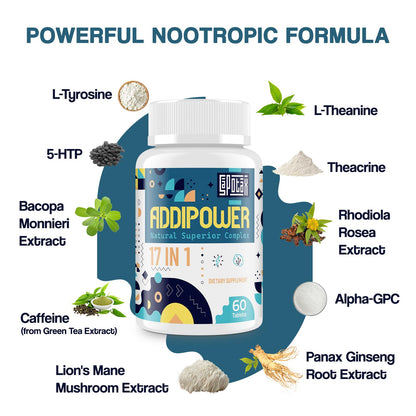 Sapotax 17-in-1 Brain Supplement – Herbal Extracts, Vitamins & Amino Acids (120 Tablets)