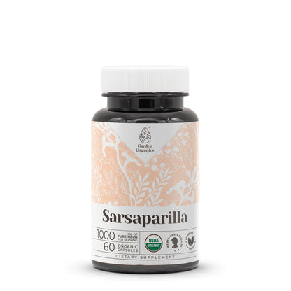 Sarsaparilla USDA Organic 60 Capsules | High-Potency Vegetarian Supplement