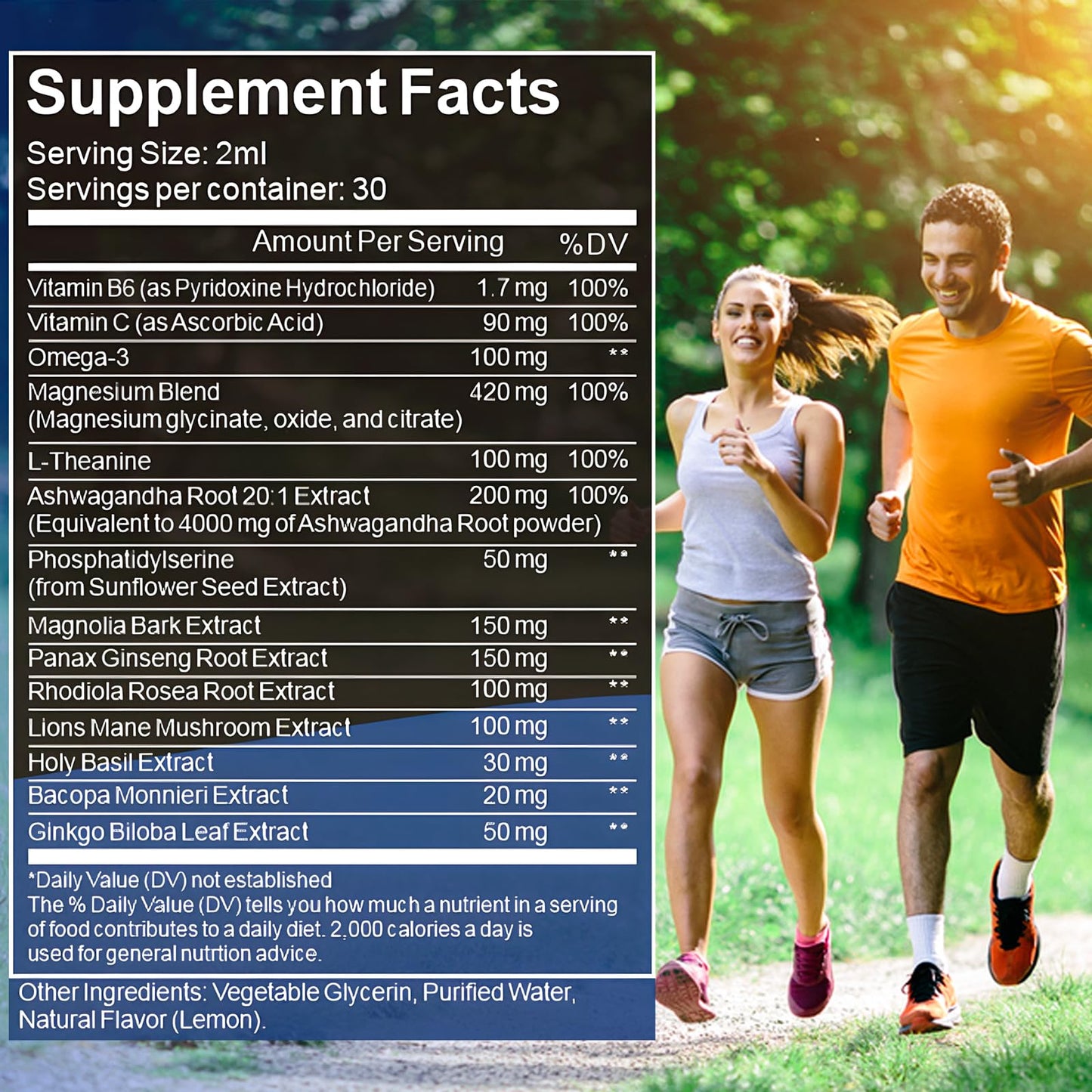 Cortisol Liquid Drops for Women & Men - Hormone Balance, Mood & Sleep (2 oz)