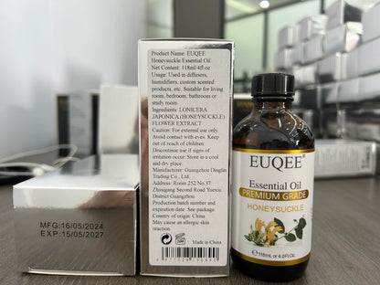 EUQEE Honeysuckle Essential Oil 118ml (4 Fl Oz) – Pure Honeysuckle Oil with Glass Dropper