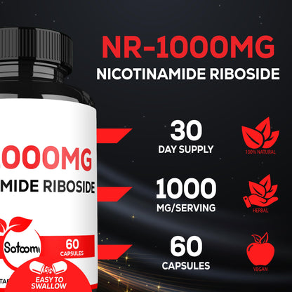 Satoomi NAD Nicotinamide Riboside NR 1000mg – 60 Capsules (30-Day Supply)