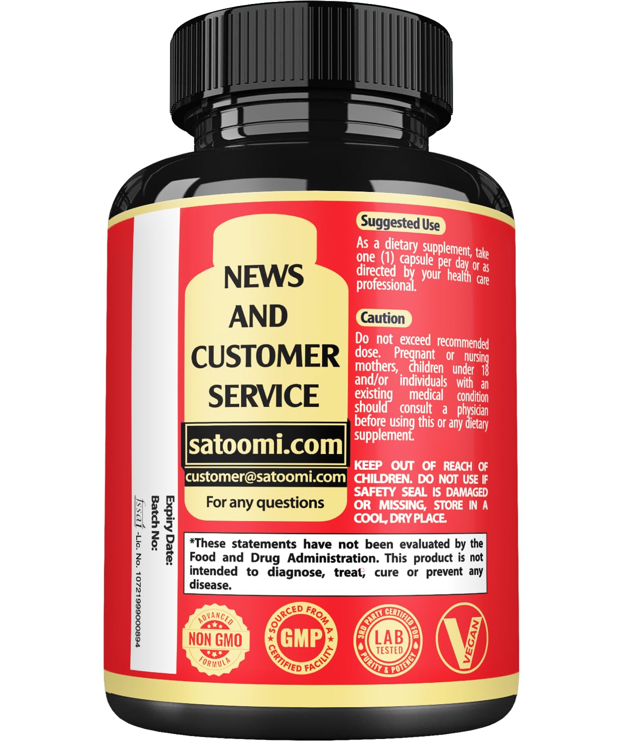 Satoomi NAD Supplement with Nicotinamide Riboside NR, Resveratrol, Quercetin - 60 Count - 30 Days