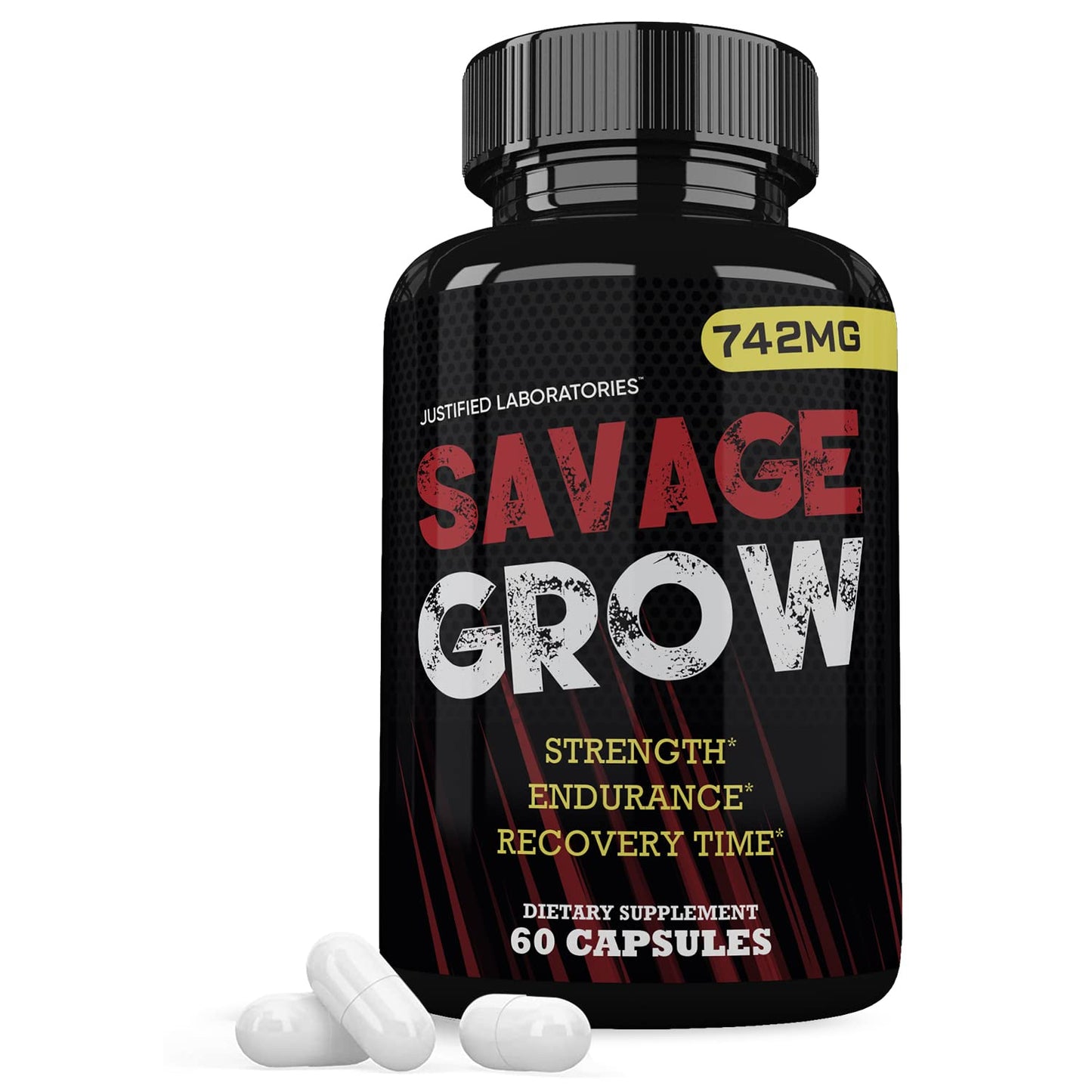 Savage Grow 742MG All Natural Men's Health Formula, 60 Capsules
