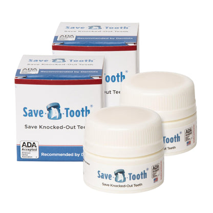 Save-A-Tooth Preservation Kit 2 Pack | Save Knocked-Out Teeth 24h | USA Made