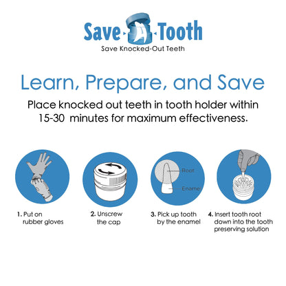 Save-A-Tooth Preservation Kit 2 Pack | Save Knocked-Out Teeth 24h | USA Made