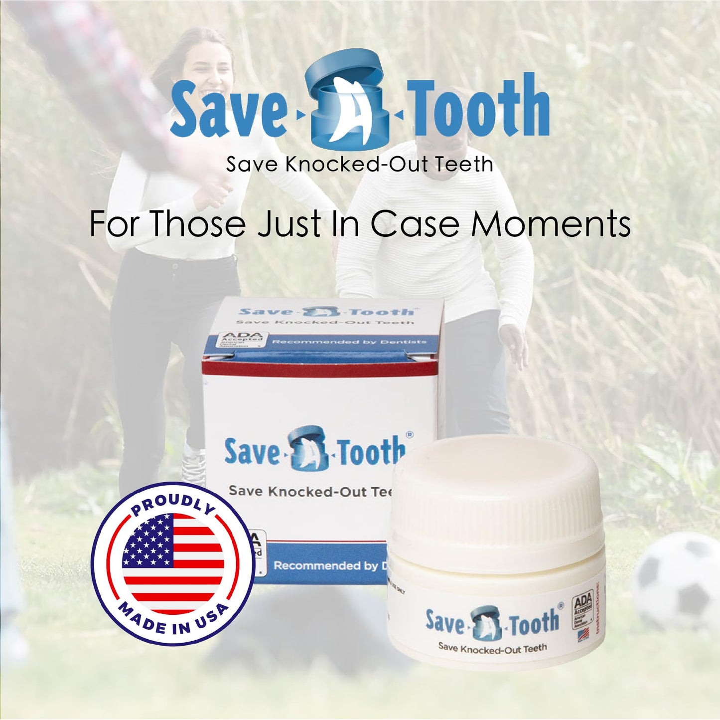Save-A-Tooth Preservation Kit – Preserve Knocked-Out Teeth for 24 Hours | USA Made
