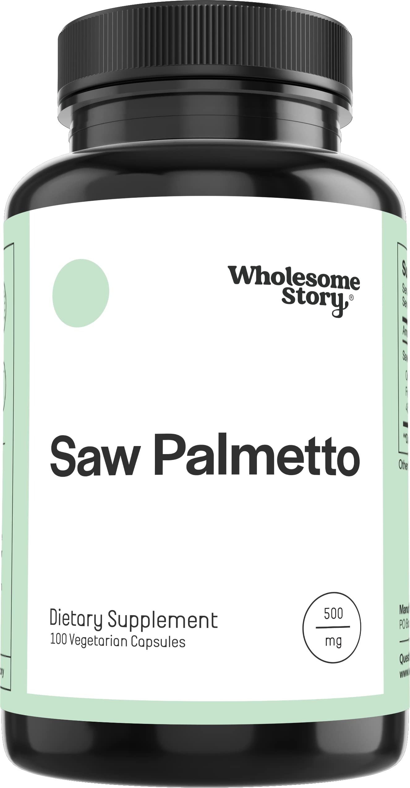 Saw Palmetto 500mg Capsules | Hormonal Balance, Urinary Health & Hair Support | 100 Day Supply