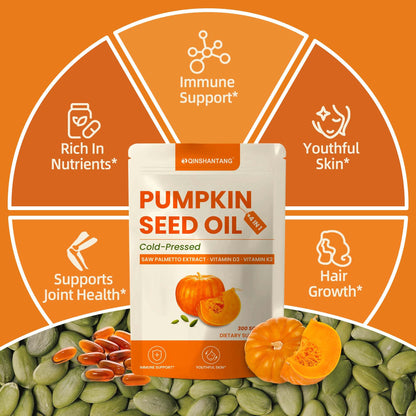 Pumpkin Seed Oil Complex with Saw Palmetto, D3 & K2 | 3000 mg per Serving
