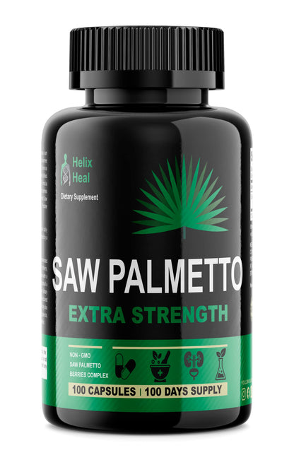 Saw Palmetto for Men - 500mg Prostate Health & Hair Growth (100 capsules)