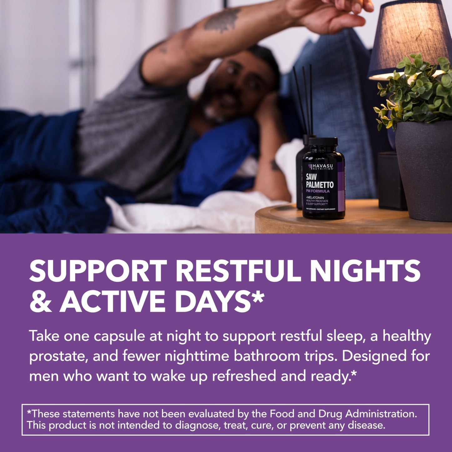 Saw Palmetto PM with Melatonin 3mg – Night Time Prostate & Sleep Support