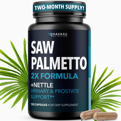 Saw Palmetto with Stinging Nettle - 2X Prostate Support (120 Count)