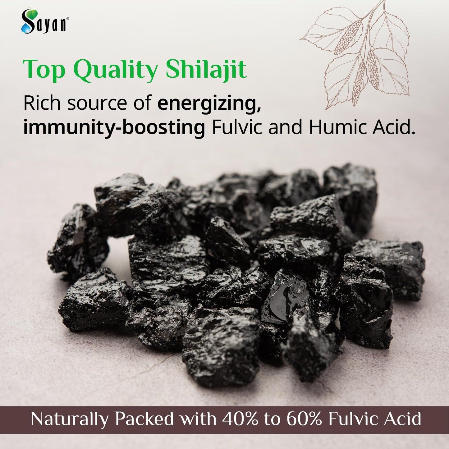 Sayan Pure Altai Shilajit Resin 30g | 4-Month Supply | Organic Fulvic Acid