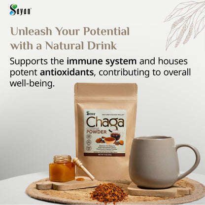 Sayan Siberian Coarse Chaga Powder – 4 oz (113 g) – Wild Harvested, Non-GMO