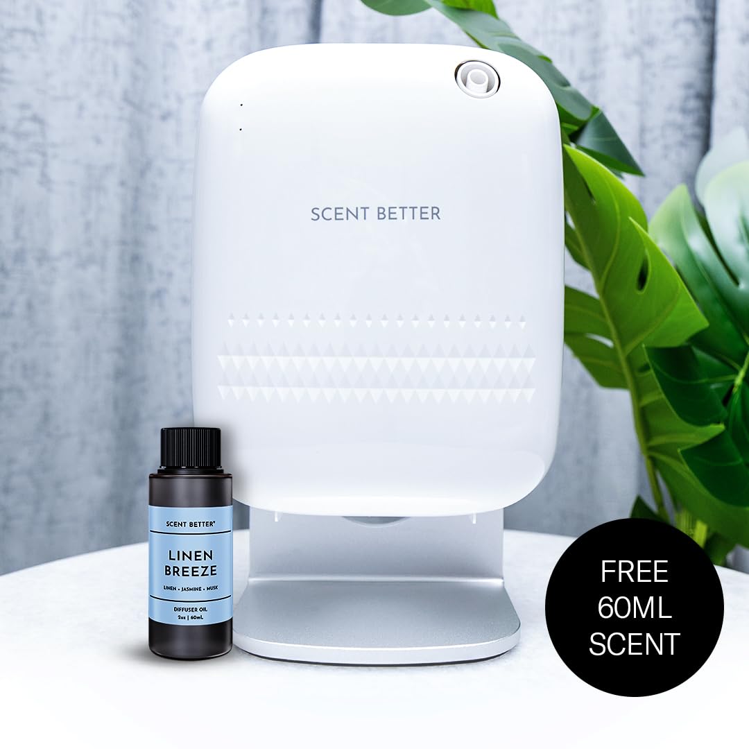SB SCENT BETTER Scent Better Pro Diffuser – Smart Bluetooth, Waterless Nebulizing (White)