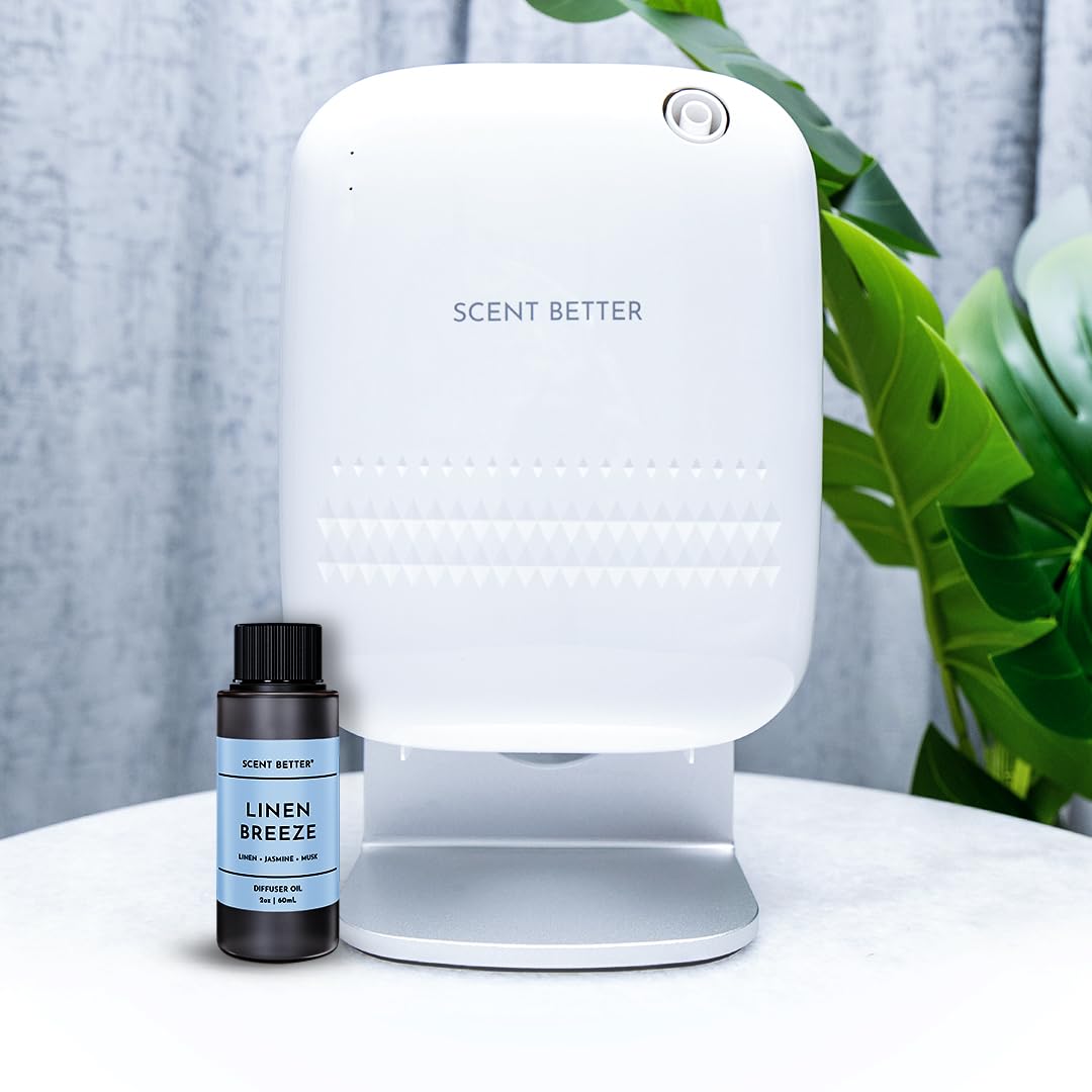 SB SCENT BETTER Scent Better Pro Diffuser – Smart Bluetooth, Waterless Nebulizing (White)