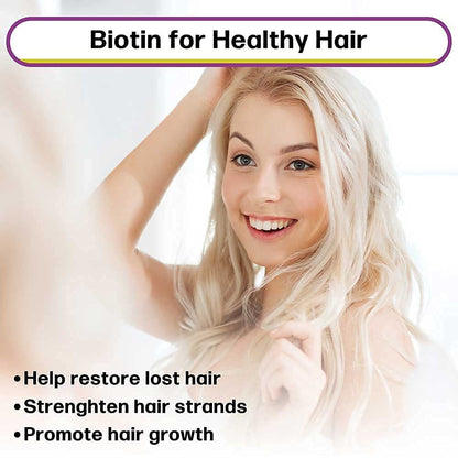Biotin Liquid Drops by SBR Nutrition – 5000mcg/Serving, Vanilla, 60 Servings