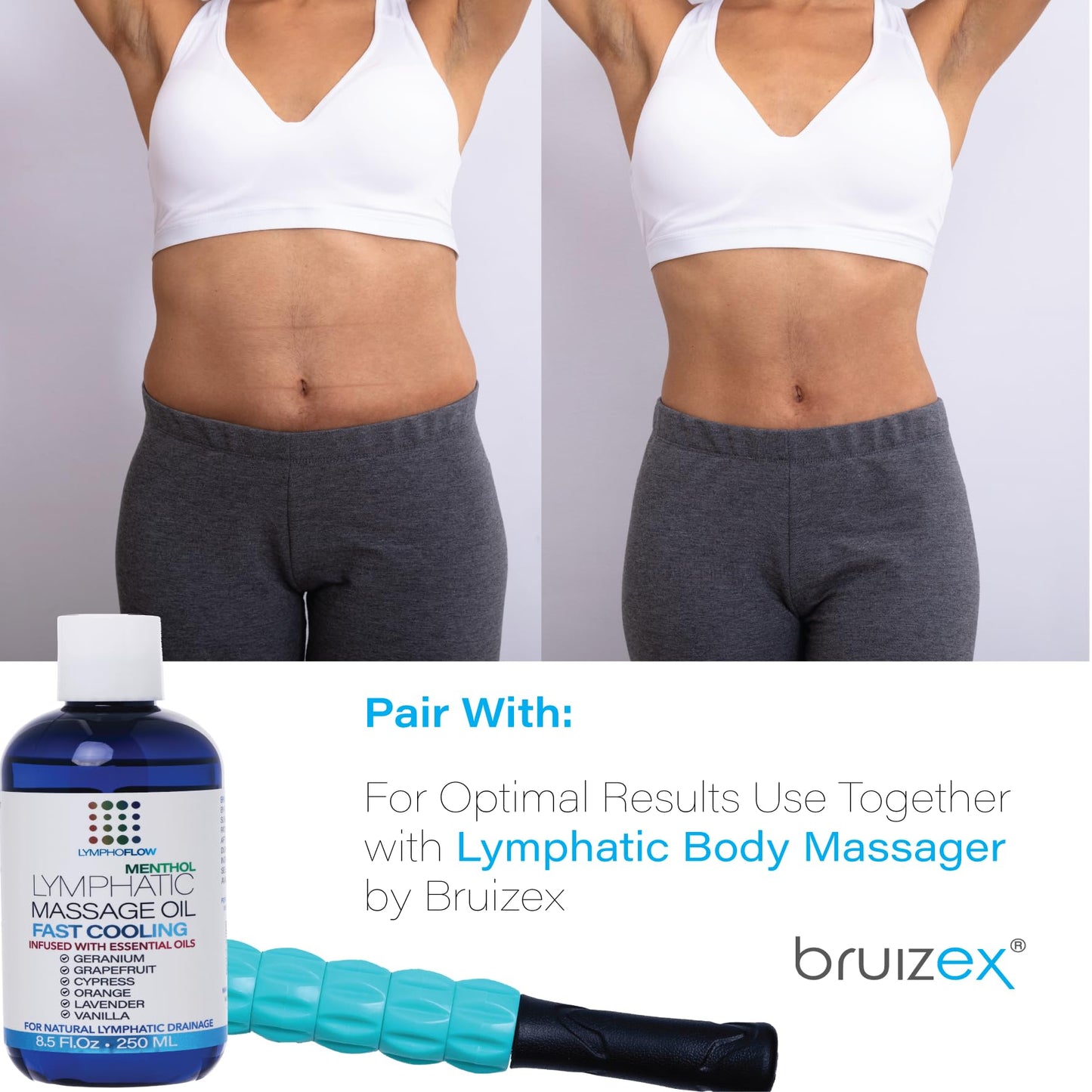 Lymphatic Drainage Massage Oil with Arnica & Coconut Oil (8.5 oz)