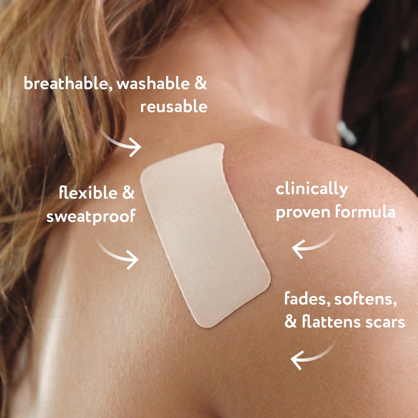 ScarAway Advanced Silicone Scar Sheets – 8 Tan Reusable Strips (1.5 x 3)