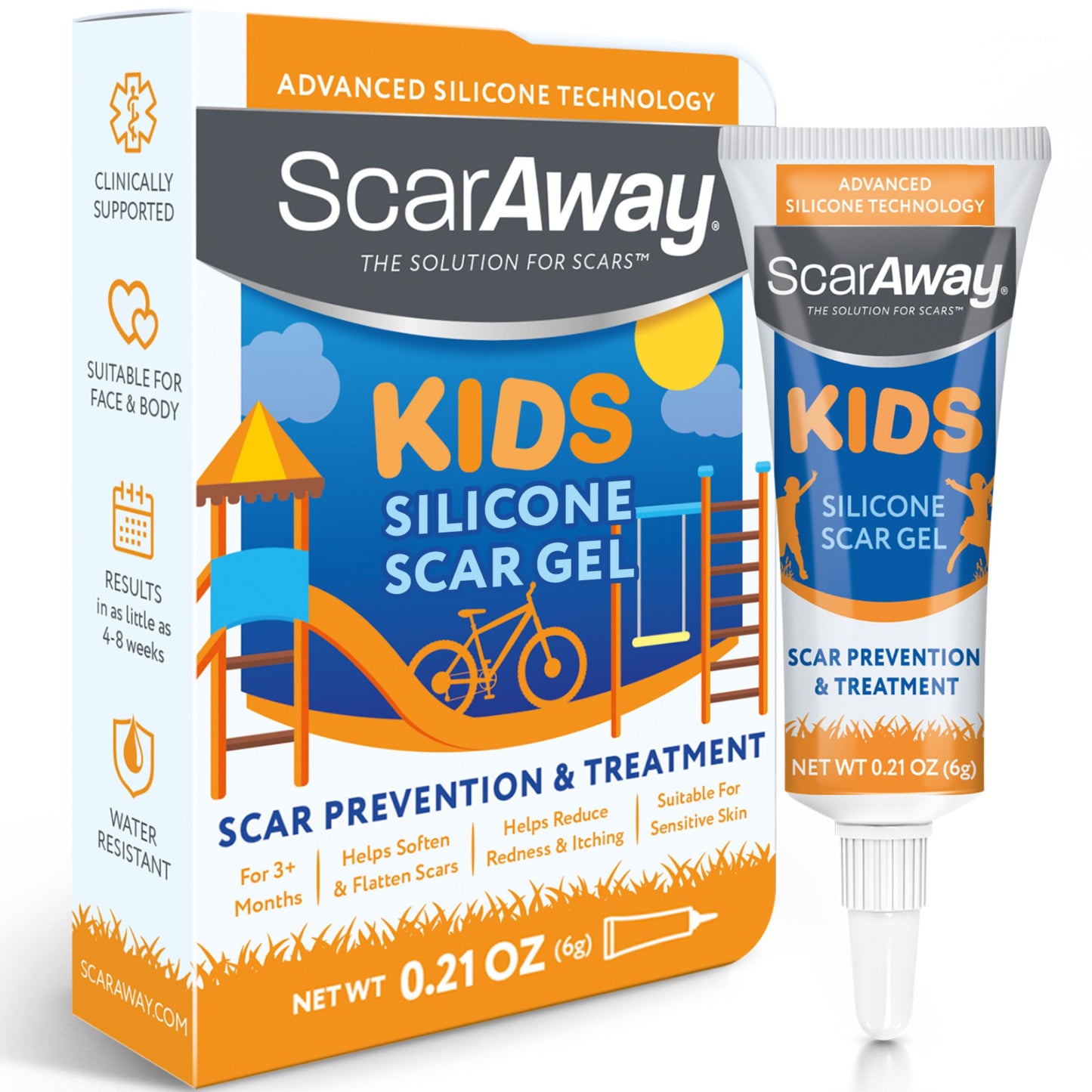 ScarAway Kids Silicone Scar Gel – Medical-Grade, 6g, Improves Scar Color & Texture