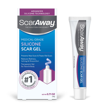 ScarAway Silicone Scar Gel - Improve Scar Size, Color & Texture | Water-Resistant 20g