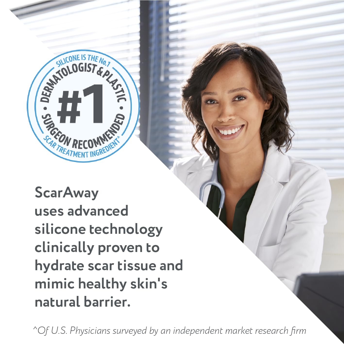 ScarAway Advanced Silicone Scar Sheets – 8 Tan Reusable Strips (1.5 x 3)