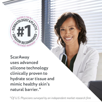 ScarAway Advanced Silicone Scar Sheets for C-Section & Surgeries – 4 Sheets (1.5” x 7”)