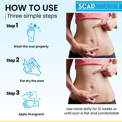 ScarGuard - Invisible Brush-On Silicone Liquid with Vitamin E for Scars (Keloids, Surgical, Burns)