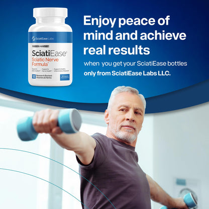 SciatiEase Sciatic Nerve Health Support Supplement - 3 Bottles | PEA, Alpha-Lipoic Acid 300mg, B Complex
