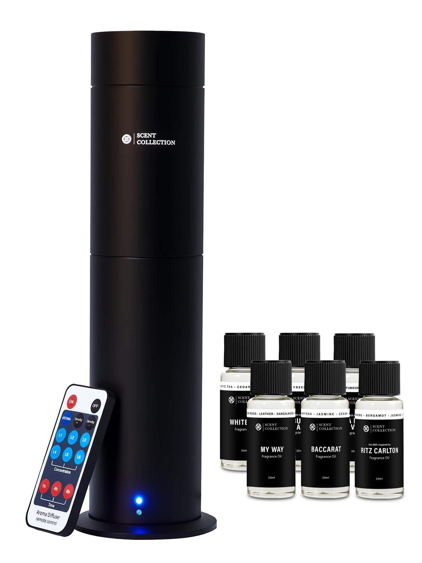 Hotel Waterless Scent Diffuser – Scent Collection, 6 Hotel Scents, Nebulizing, Open System, 700 Sq Ft
