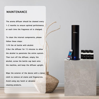 Hotel Waterless Scent Diffuser – Scent Collection, 6 Hotel Scents, Nebulizing, Open System, 700 Sq Ft
