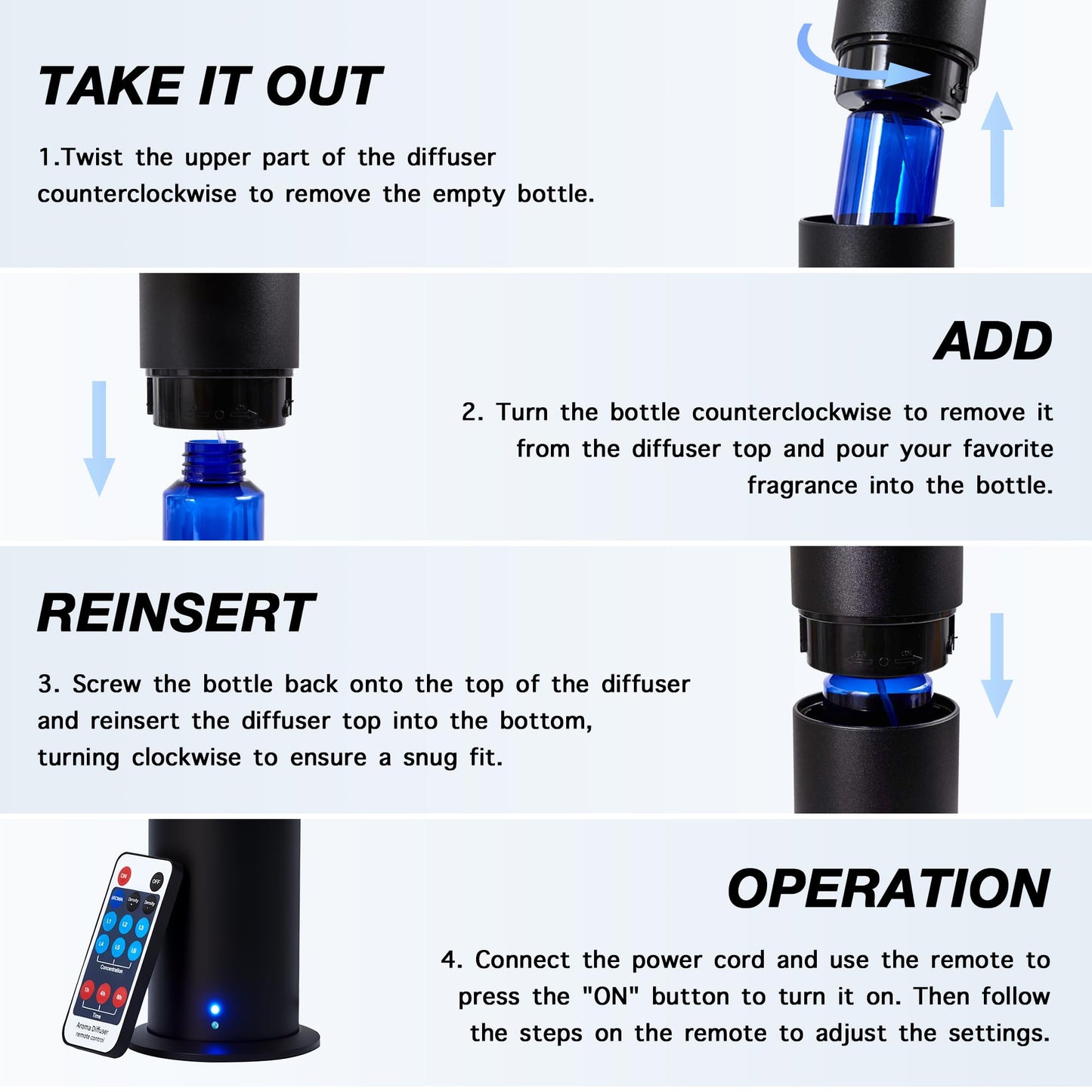 Hotel Waterless Scent Diffuser – Scent Collection, 6 Hotel Scents, Nebulizing, Open System, 700 Sq Ft