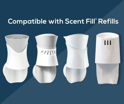 Scent Fill Masculine Kit – 4 Refills & Diffuser | Tobacco Sage, Starry Night, Vanilla Suede, and Mahogany Teak
