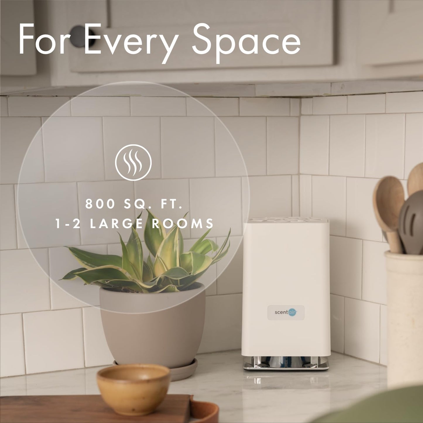 ScentAir Whisper Home Diffuser – 800 sq ft, WiFi & Bluetooth, Alexa & Google Compatible, White