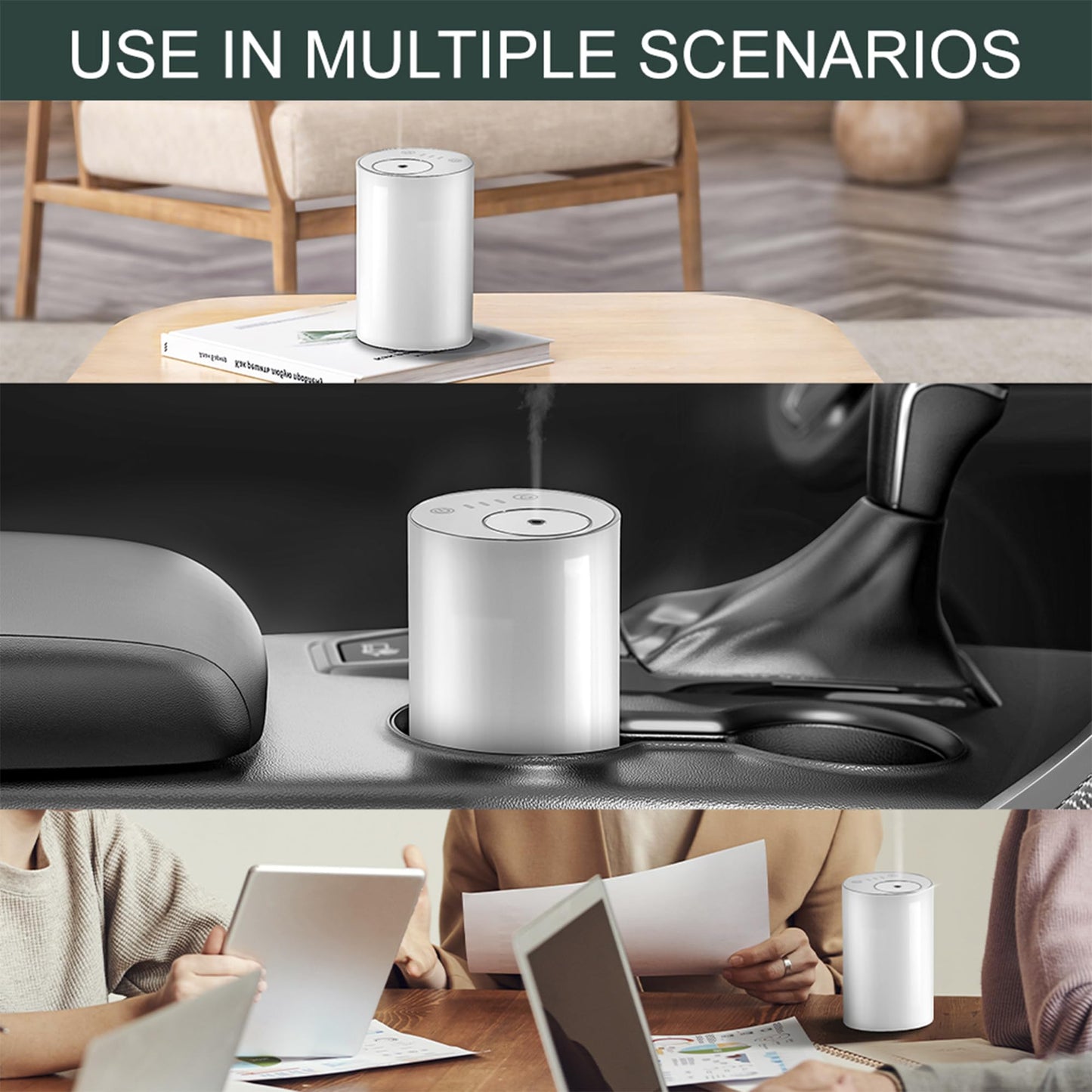 Scentcares Sentiment Diffuser - Waterless Essential Oil Diffuser with 3 Timers