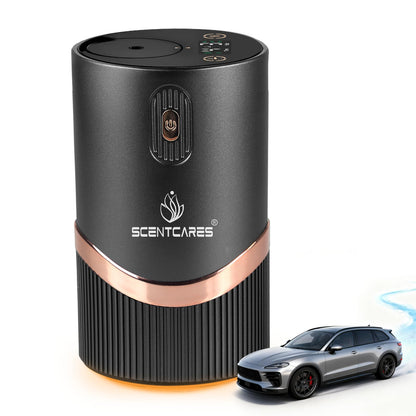 Scentcares Waterless Diffuser — Sentiment Diffuser with Cold-Air Diffusion, 2 Modes, 4 Timers, Rechargeable (Black)