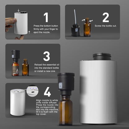 Scentcares Sentiment Diffuser - Waterless Essential Oil Diffuser with 3 Timers