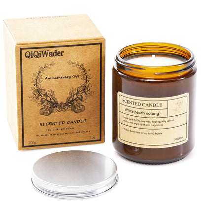 100% Natural Soy Scented Candles – Random Scent, 8 Fragrances, 40-Hour Burn Time | Giftable This Holiday