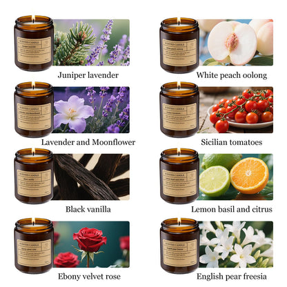 100% Natural Soy Scented Candles – Random Scent, 8 Fragrances, 40-Hour Burn Time | Giftable This Holiday