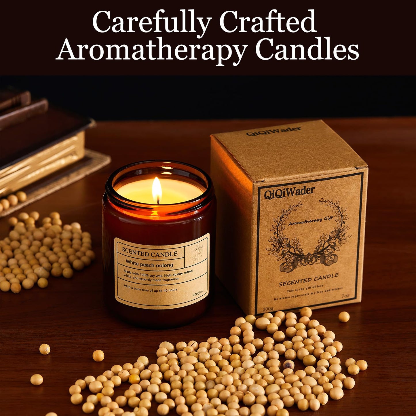 100% Natural Soy Scented Candles – Random Scent, 8 Fragrances, 40-Hour Burn Time | Giftable This Holiday
