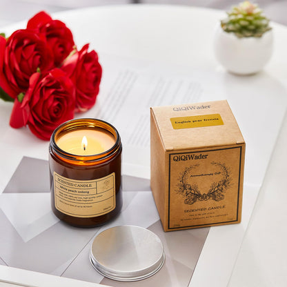 100% Natural Soy Scented Candles – Random Scent, 8 Fragrances, 40-Hour Burn Time | Giftable This Holiday