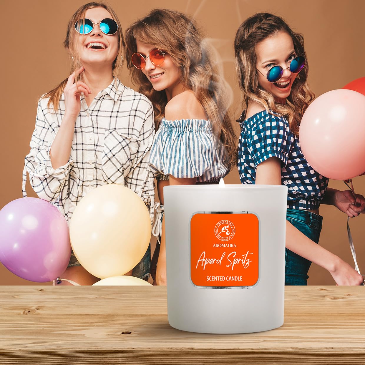 Scented Candle Aperol Spritz 6.8oz – Edible Massage Oil for Couples