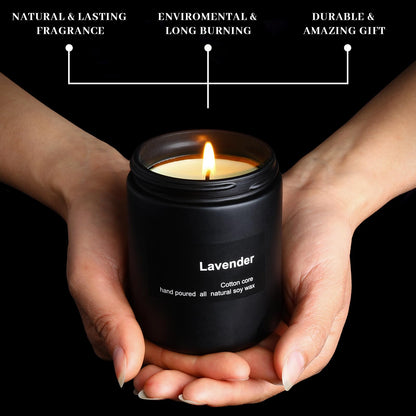 Sandalwood Scented Candle for Women — 7oz Soy Wax, Exquisite Frosted Glass, Gift-Ready