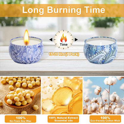 Scented Candles Gifts for Women, 12 Pack Natural Soy Candles for Home Scented, Aromatherapy Candle Set Gift for Women, Men, Friends Birthday, Anniversary