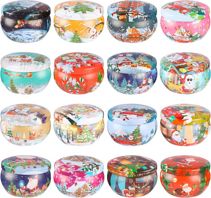 16-Pack Christmas Scented Candles Set | Natural Soy Wax & Aromatherapy Gift