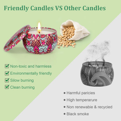 Scented Candles Gifts for Women 4 Pack – Aromatherapy Soy Wax, Up to 90 Hours